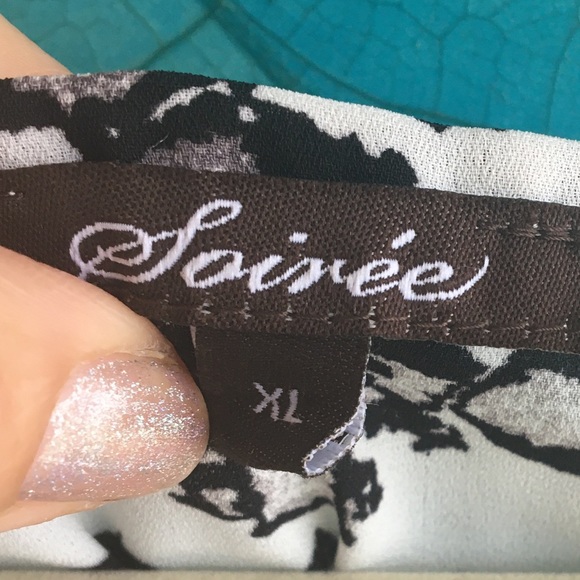 Animal print Top Soirée Black & White - Picture 5 of 5